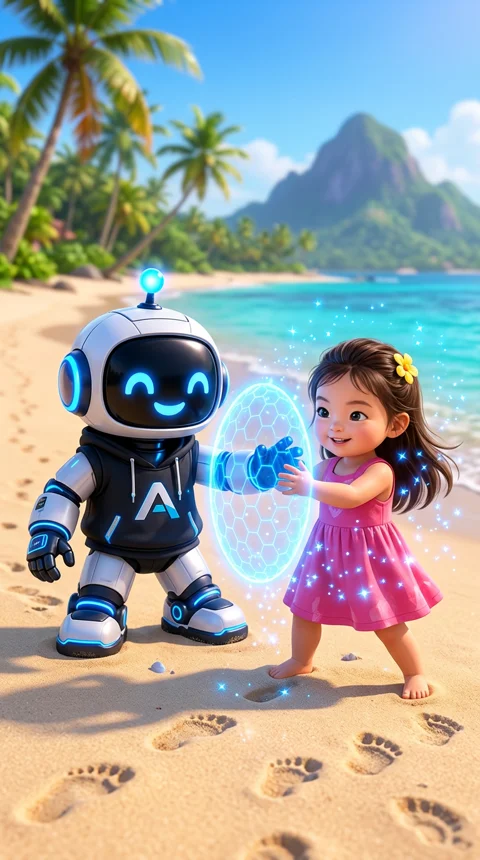 Ninine as a 3D cartoon